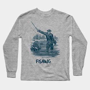 Old School fishing Long Sleeve T-Shirt